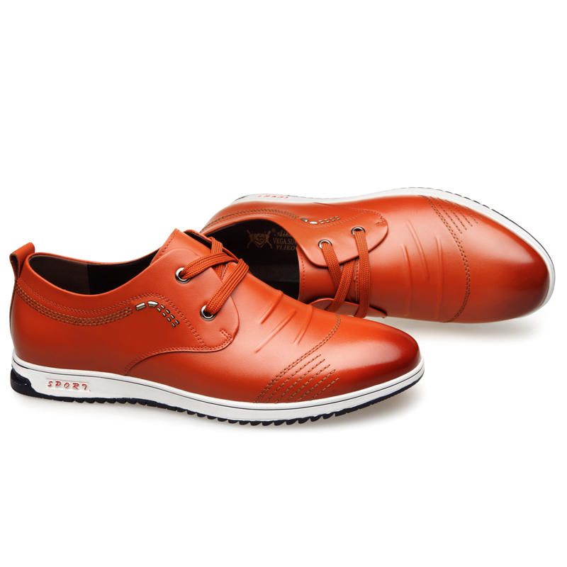 Zapatos De Cuero Informal Suave Antideslizante Para Hombre