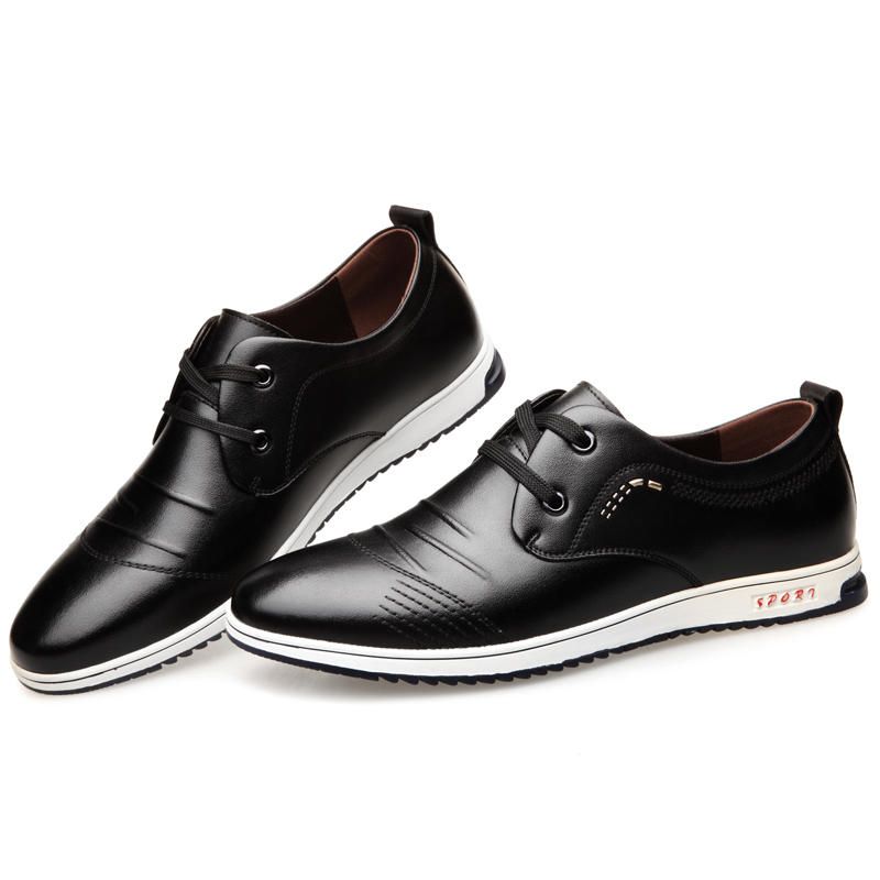 Zapatos De Cuero Informal Suave Antideslizante Para Hombre