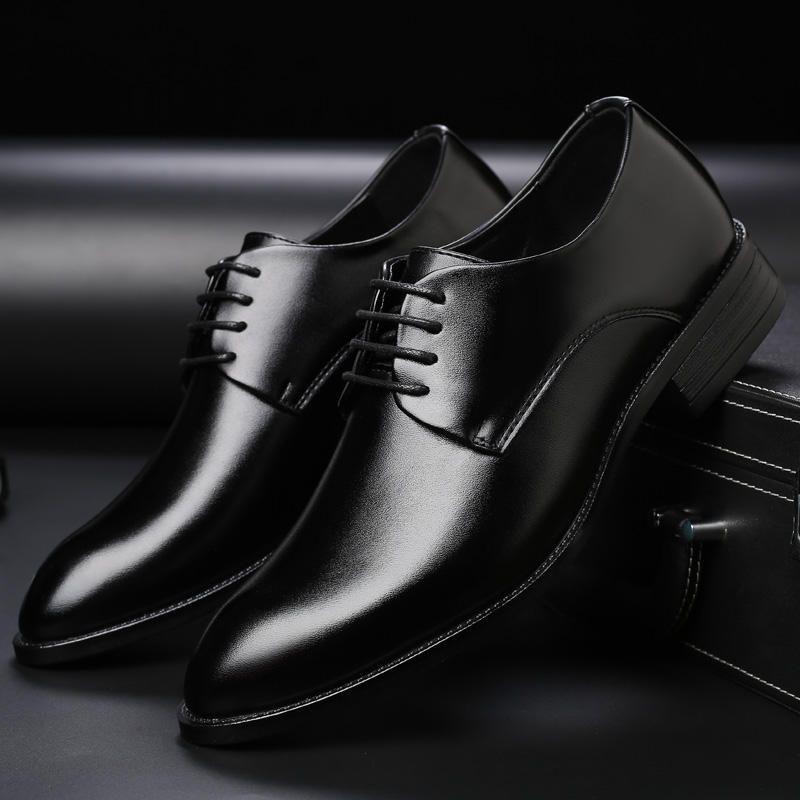 Zapatos De Cuero Oxford De Negocios Formales Cómodos Suaves Clásicos Para Hombres