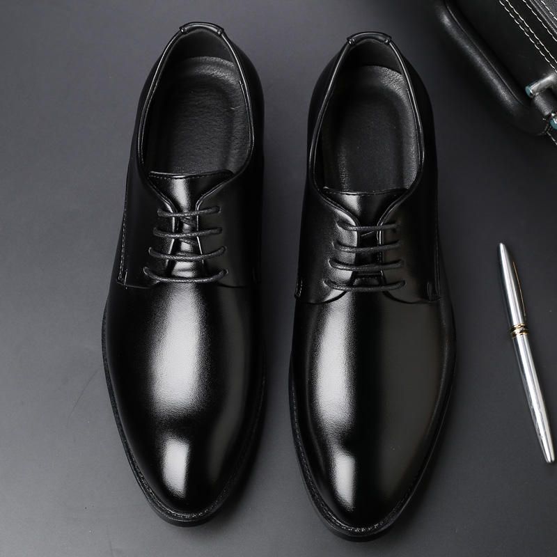 Zapatos De Cuero Oxford De Negocios Formales Cómodos Suaves Clásicos Para Hombres