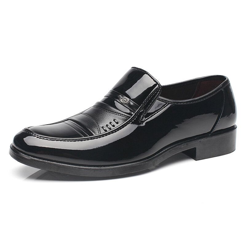 Zapatos De Cuero Oxford De Trabajo Formal De Oficina Informal Para Hombres Vestido De Negocios Con Punta Redonda