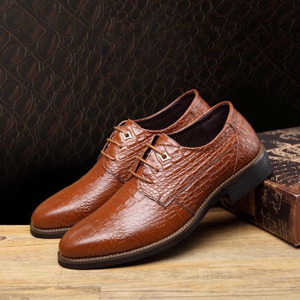 Zapatos De Fiesta Cómodos Suaves Y Cómodos De Moda Formal De Cuero Con Punta Puntiaguda De Negocios Para Hombres Nuevos