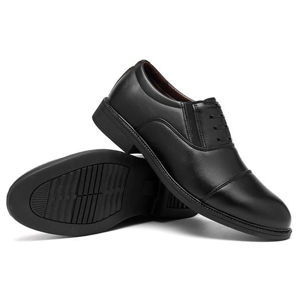 Zapatos Formales Cómodos De Cuero Sin Cordones Para Hombre