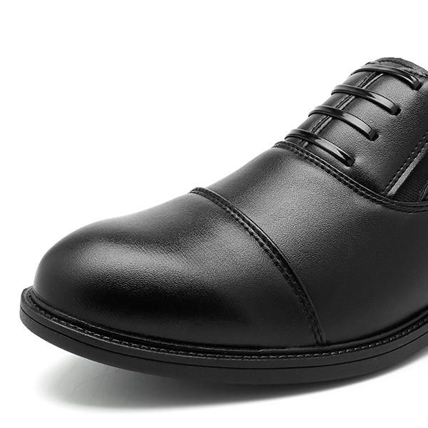 Zapatos Formales Cómodos De Cuero Sin Cordones Para Hombre