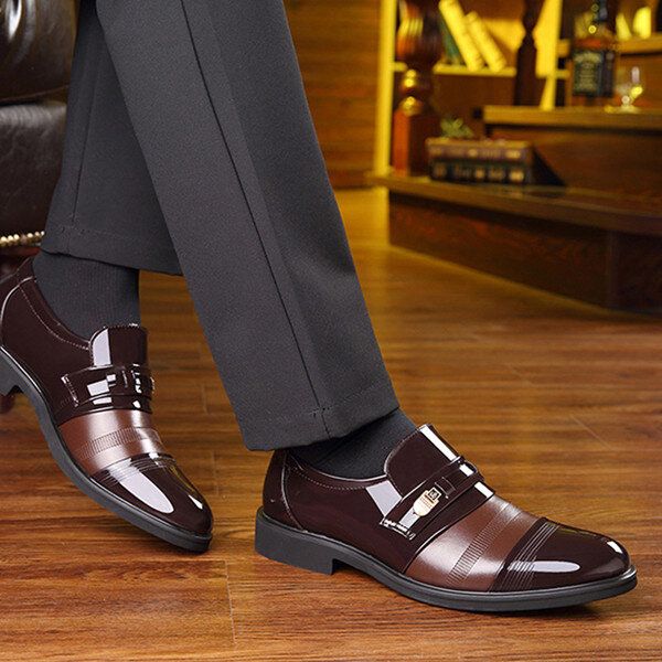 Zapatos Formales Con Cordones De Negocios De Cuero Cómodos Para Hombres