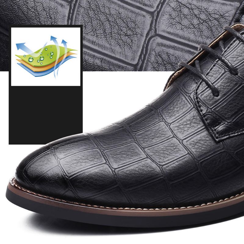 Zapatos Formales Impermeables Cómodos Suaves De Microfibra De Negocios Para Hombres