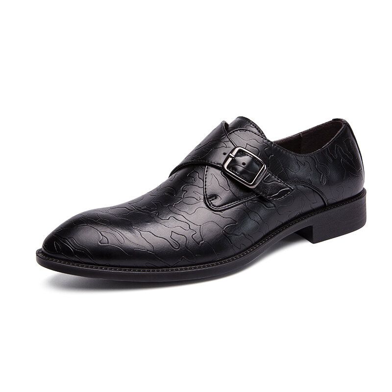 Zapatos Formales Informales De Negocios Con Hebilla De Metal En Relieve De Estilo Británico De Moda Para Hombres