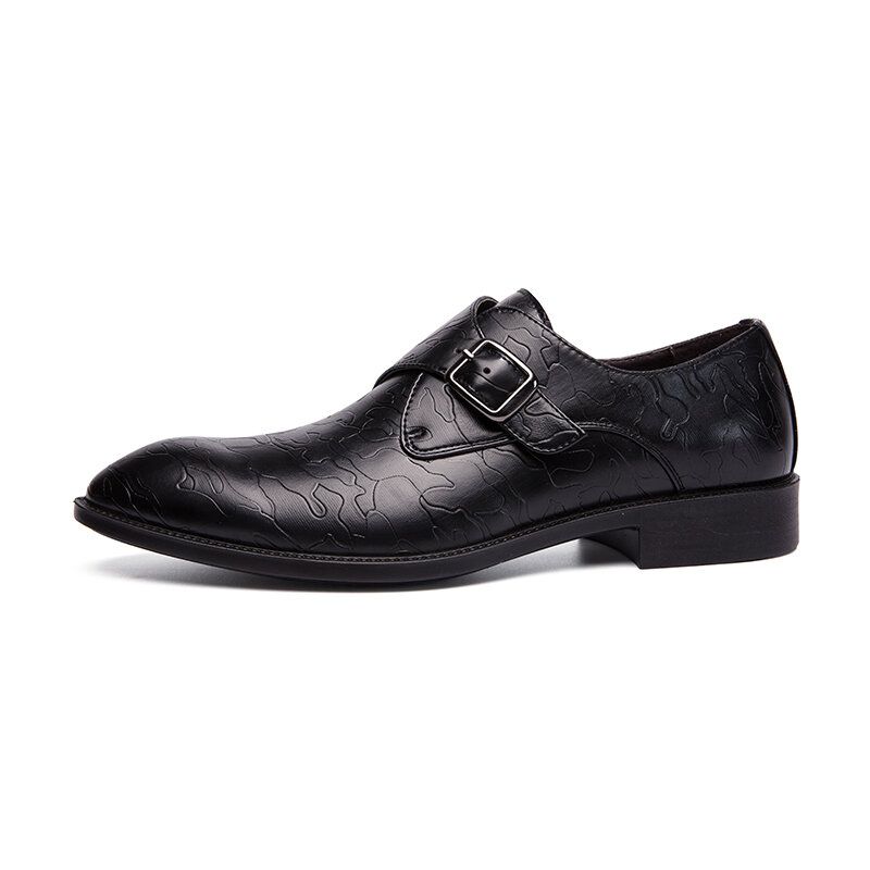 Zapatos Formales Informales De Negocios Con Hebilla De Metal En Relieve De Estilo Británico De Moda Para Hombres