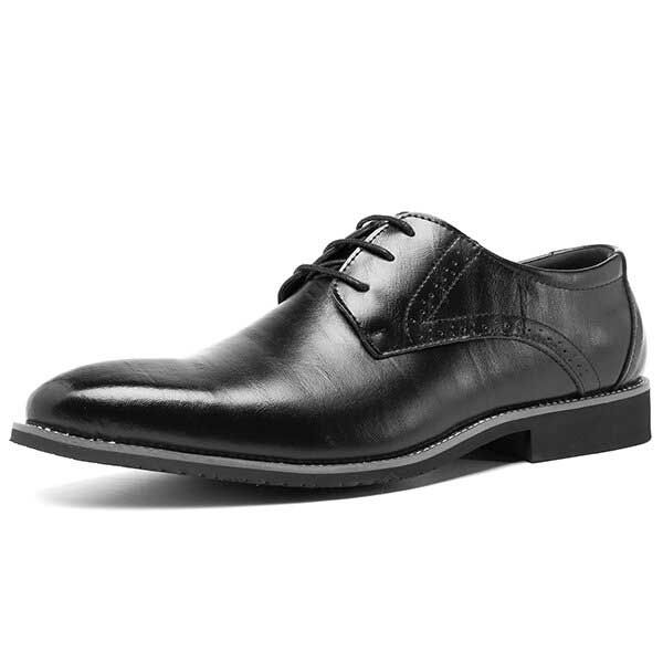 Zapatos Formales De Negocios De Estilo Brogue De Cuero Genuino Cómodos Para Hombres