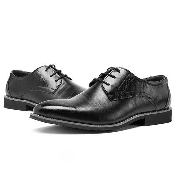 Zapatos Formales De Negocios De Estilo Brogue De Cuero Genuino Cómodos Para Hombres