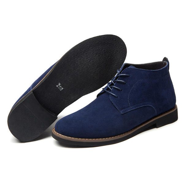 Zapatos Formales Oxfords De Punta Redonda De Negocios De Cuero Suave Con Cordones