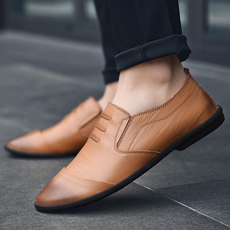 Zapatos Formales Sencillos Transpirables Suaves Y Casuales Para Hombres