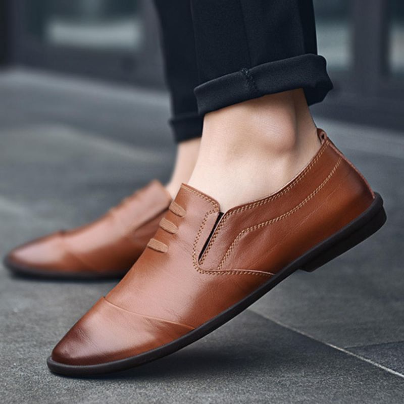 Zapatos Formales Sencillos Transpirables Suaves Y Casuales Para Hombres