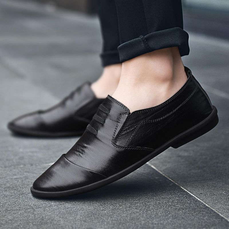 Zapatos Formales Sencillos Transpirables Suaves Y Casuales Para Hombres