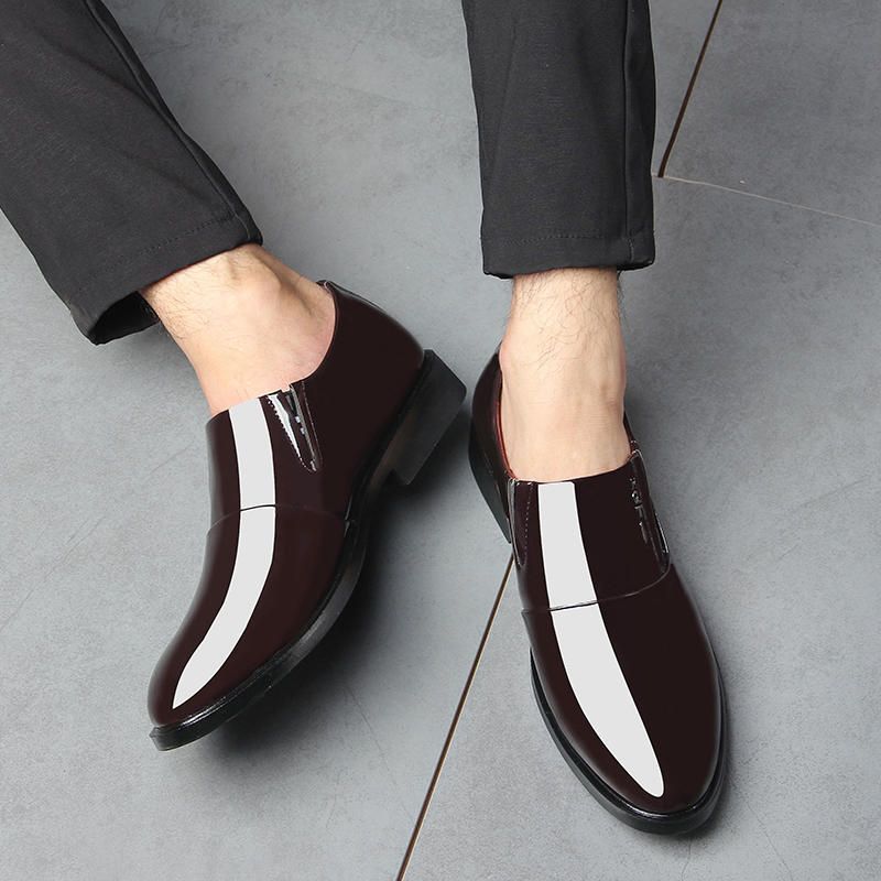 Zapatos Formales Suaves Con Punta Puntiaguda Para Hombres En Oxfords