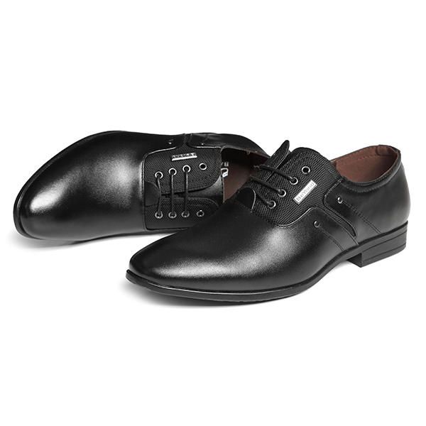 Zapatos Hombres Zapatos Formales De Negocios Elásticos De Cuero Genuino Farbic