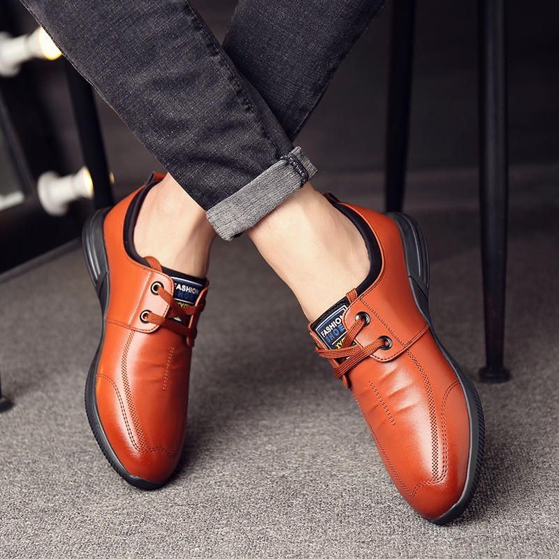 Zapatos Informales De Negocios De Microfibra Para Hombre Oxford Suaves Diarios