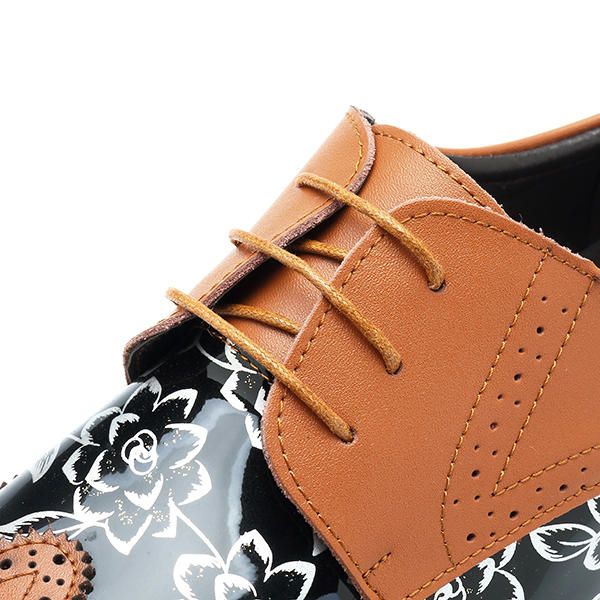 Zapatos De Negocios Con Punta Puntiaguda De Cuero Estilo Brogue Para Hombres