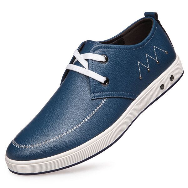 Zapatos De Negocios Formales De Suela Suave Oxfords De Cuero Suave Con Cordones Para Hombres