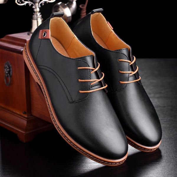 Zapatos De Negocios De Gran Tamaño Para Hombres Zapatos Planos Informales Suaves Oxfords