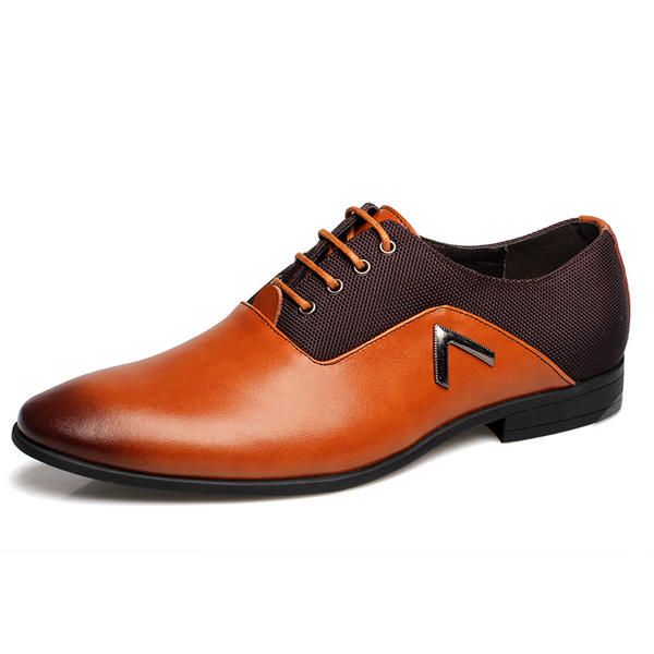 Zapatos De Negocios Para Hombres Zapatos De Cuero Cómodos Con Punta Puntiaguda Informal De Cuero Suave