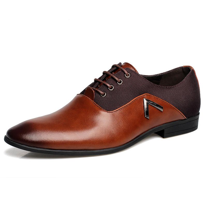 Zapatos De Negocios Para Hombres Zapatos De Cuero Cómodos Con Punta Puntiaguda Informal De Cuero Suave