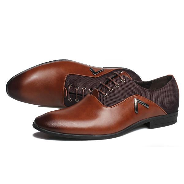 Zapatos De Negocios Para Hombres Zapatos De Cuero Cómodos Con Punta Puntiaguda Informal De Cuero Suave