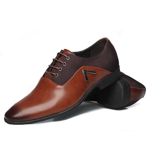 Zapatos De Negocios Para Hombres Zapatos De Cuero Cómodos Con Punta Puntiaguda Informal De Cuero Suave