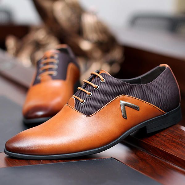 Zapatos De Negocios Para Hombres Zapatos De Cuero Cómodos Con Punta Puntiaguda Informal De Cuero Suave