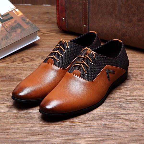 Zapatos De Negocios Para Hombres Zapatos De Cuero Cómodos Con Punta Puntiaguda Informal De Cuero Suave