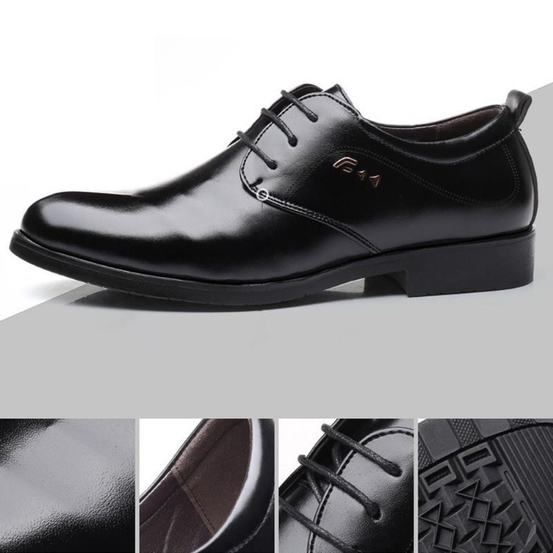 Zapatos De Oficina Suaves De Gran Tamaño Oxfords De Cuero De Negocios Informales