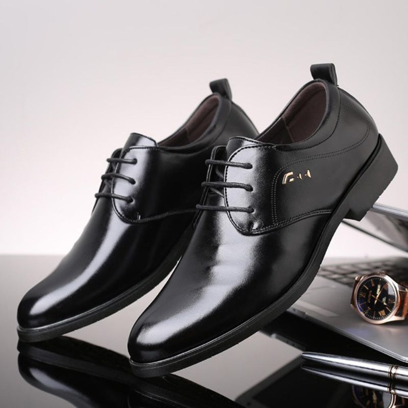 Zapatos De Oficina Suaves De Gran Tamaño Oxfords De Cuero De Negocios Informales