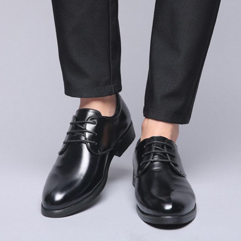 Zapatos De Oficina Suaves De Gran Tamaño Oxfords De Cuero De Negocios Informales