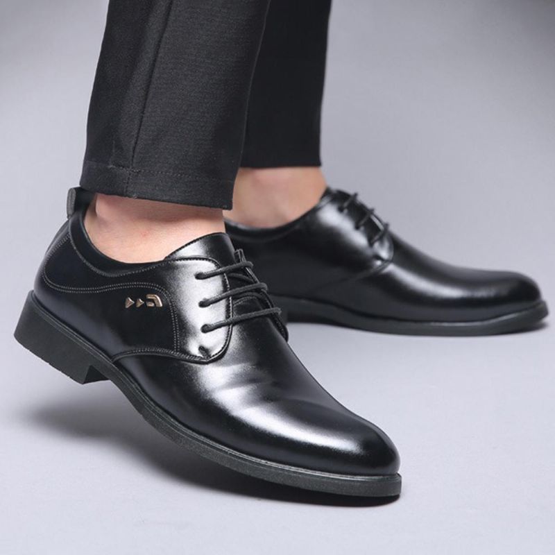 Zapatos De Oficina Suaves De Gran Tamaño Oxfords De Cuero De Negocios Informales