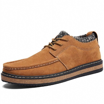 Zapatos Oxford Cálidos De Suela Suave De Gamuza Tejida Estilo Brogue Para Hombres