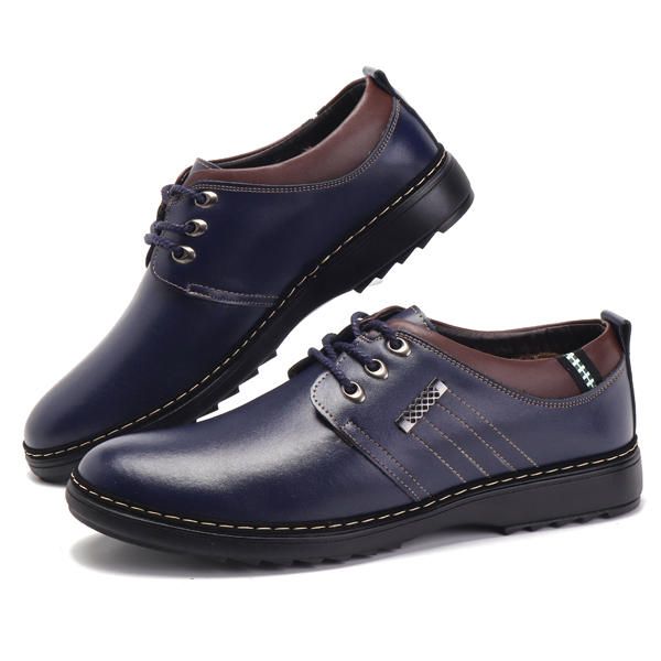 Zapatos Oxford Con Cordones De Cuero Genuino Con Cordones Suaves Y Cómodos De Negocios Informales Para Hombres