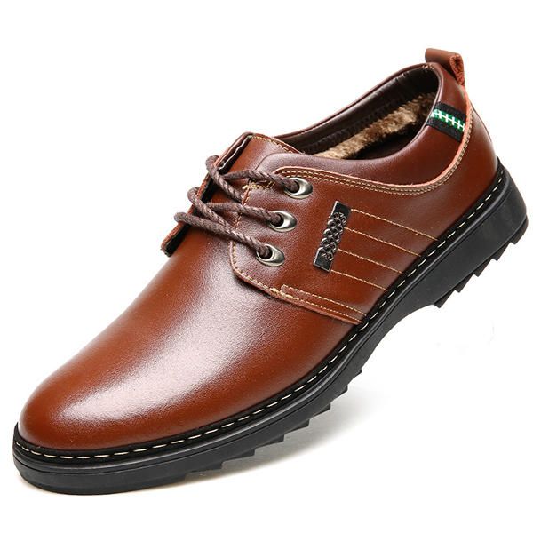 Zapatos Oxford Con Cordones De Cuero Genuino Con Cordones Suaves Y Cómodos De Negocios Informales Para Hombres