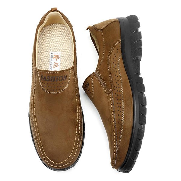 Zapatos Oxford De Cuero De Microfibra Con Suela Suave Para Hombre