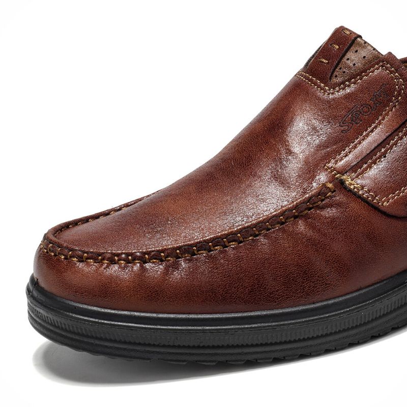 Zapatos Oxford De Cuero De Microfibra Informales Cómodos Para Hombres De Gran Tamaño