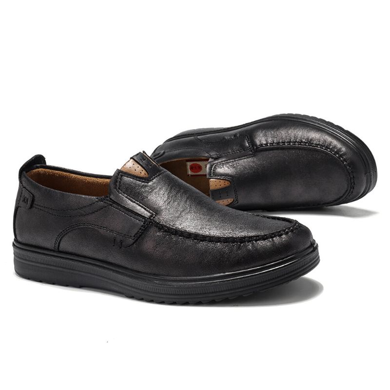 Zapatos Oxford De Cuero De Microfibra Informales Cómodos Para Hombres De Gran Tamaño