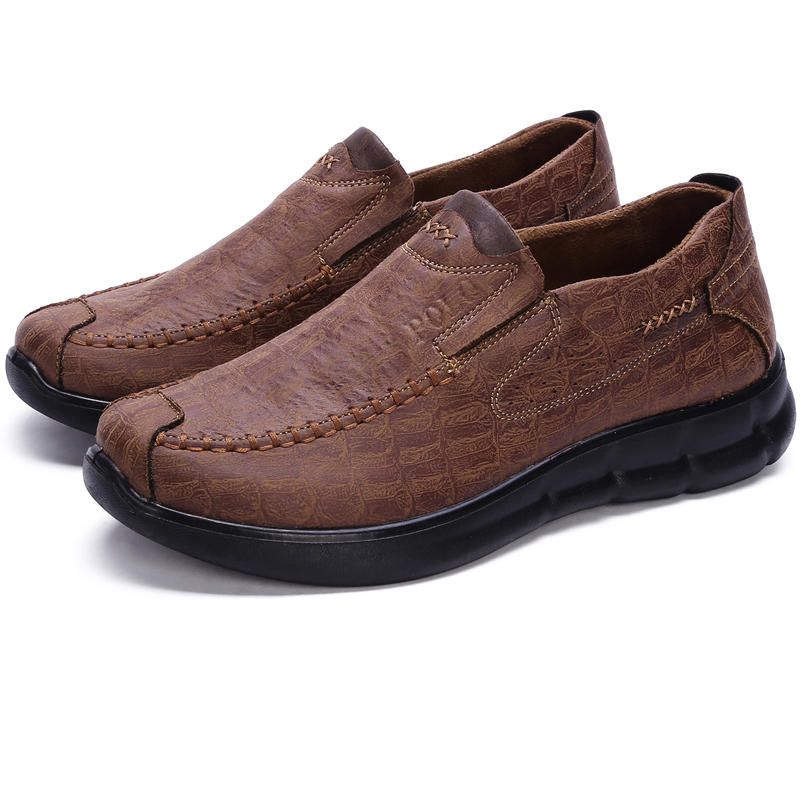 Zapatos Oxford De Microfibra Suave Con Suela Cómoda Para Hombre