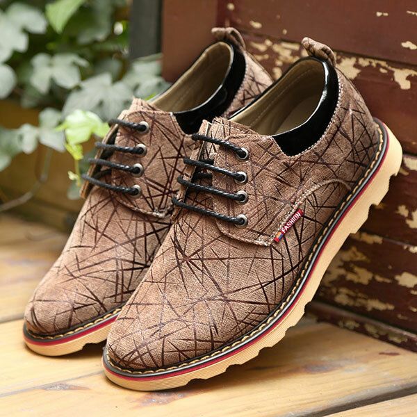 Zapatos Oxfords Planos De Moda Cómodos Y Transpirables Informales Para Hombre