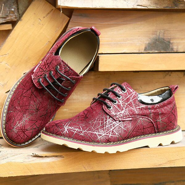 Zapatos Oxfords Planos De Moda Cómodos Y Transpirables Informales Para Hombre