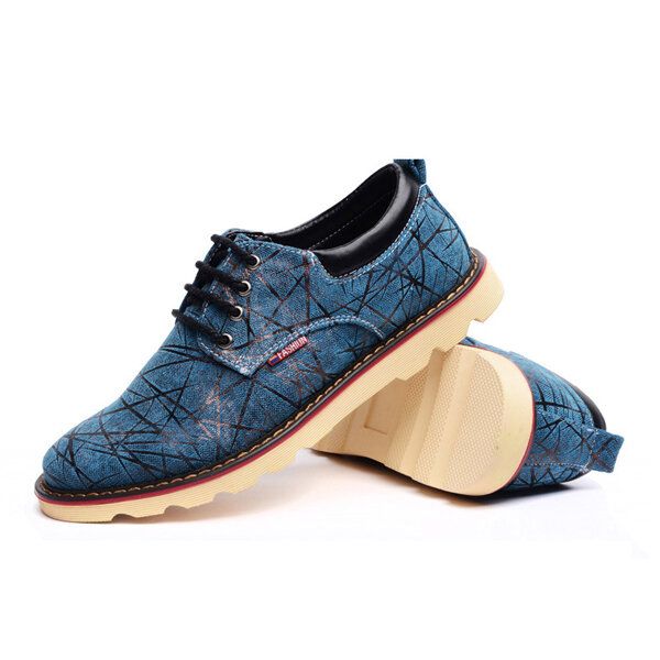 Zapatos Oxfords Planos De Moda Cómodos Y Transpirables Informales Para Hombre