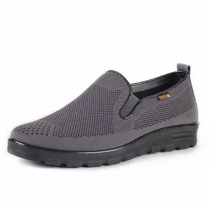 Zapatos Para Hombre Casual De Tela De Malla Transpirable Slip On Oxfords