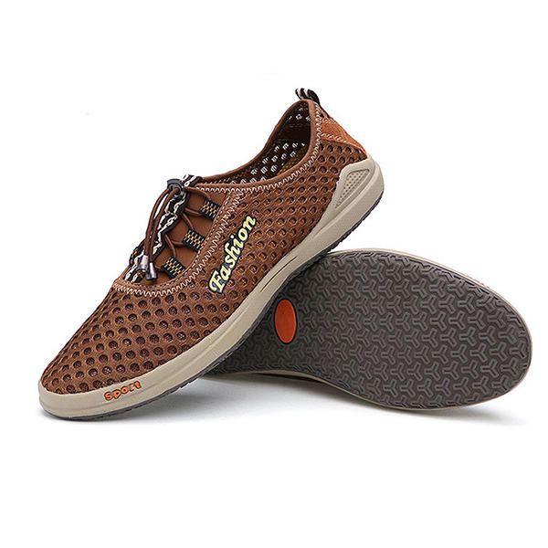 Zapatos De Verano Para Hombre Deporte Al Aire Libre Correr Malla Informal Zapatos Cómodos Y Transpirables Oxfords