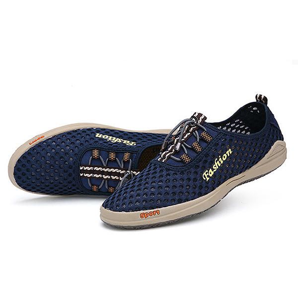 Zapatos De Verano Para Hombre Deporte Al Aire Libre Correr Malla Informal Zapatos Cómodos Y Transpirables Oxfords