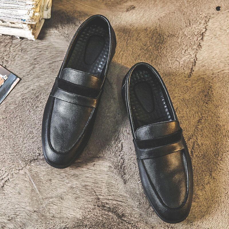 Zapatos De Vestir Casuales De Negocios Antideslizantes De Cuero Genuino Para Hombres