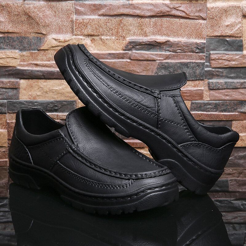 Zapatos De Vestir Casuales De Negocios Antideslizantes Suaves Retro Para Hombres