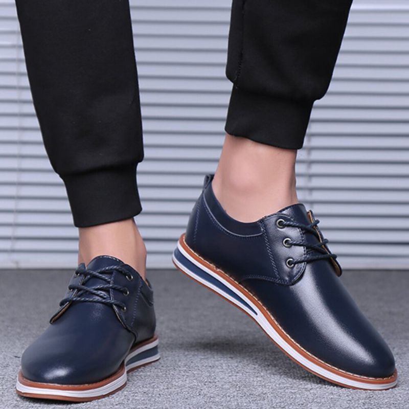 Zapatos De Vestir Casuales Oxford De Negocios Cómodos Antideslizantes Transpirables De Cuero Para Hombres